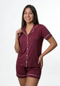Pijama Americano Vinho